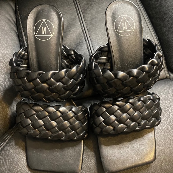 Missguided Shoes - Black Mule Heels Missguided